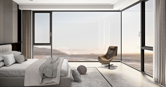 অ্যালুমিনিয়াম টেকসই সুইং খোলা উইন্ডো সঙ্গে স্তরিত গ্লাস এবং tempered বিচ্ছিন্ন গ্লাস