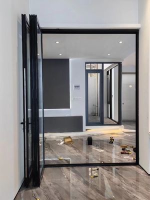 থার্মাল ব্রেক অ্যালুমিনিয়াম ফ্রেম স্লাইডিং দরজা ধুলো প্রতিরোধী tempered গ্লাস সঙ্গে