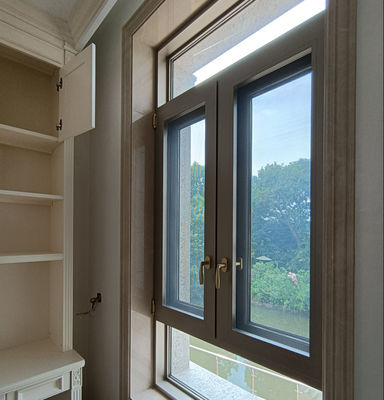 ডাবল গ্লাসযুক্ত অ্যালুমিনিয়াম সুইং উইন্ডো কাস্টমাইজড সুইং গ্লাস উইন্ডো