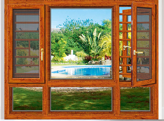 পাউডার লেপযুক্ত টিল্ট টার্ন অ্যালুমিনিয়াম উইন্ডোজ ইনসেক্ট সুরক্ষা সঙ্গে কাস্টমাইজড