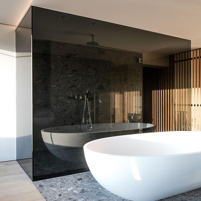 অ্যালুমিনিয়াম ফ্রেম সহ ঘরোয়া ব্যবহারের জন্য রঙিন গ্লাস অভ্যন্তর গ্লাস পার্টিশন