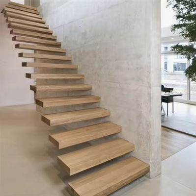গুণ  SZG Modern Design Floating Staircase Customized Floating Wooden Staircase কারখানা