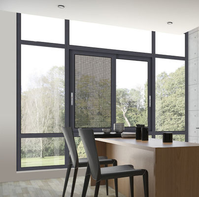 গুণ  Powder Coated Aluminum Sliding Window Insect Protection Double Glazed Sliding Window কারখানা