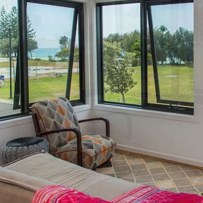 হাই সিকিউরিটি অ্যালুমিনিয়াম ফ্রেম টিল্ট অ্যান্ড টার্ন উইন্ডো সিঙ্গল অ্যাভিং সহ