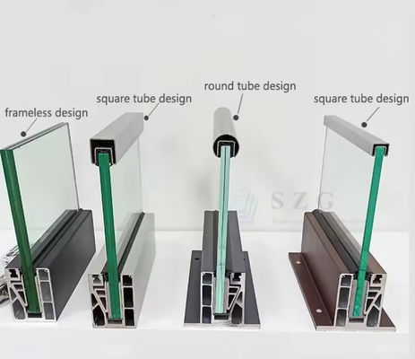 ল্যামেল ইউ চ্যানেল গ্লাস ব্যালুস্ট্রাড টপ মাউন্ট ইনস্টলেশন লেমিনেটেড গ্লাস সহ