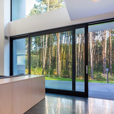 সুরক্ষা আবাসিক অ্যালুমিনিয়াম স্লাইডিং গ্লাস দরজা তাপ বিরতি প্রোফাইল সঙ্গে নিরোধক গ্লাস