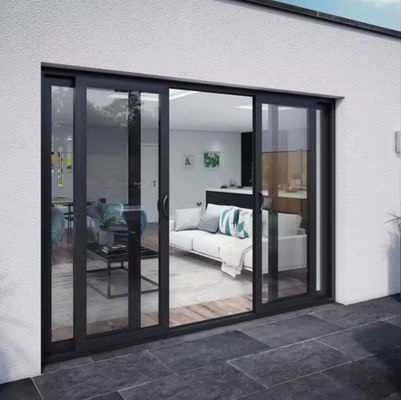সুরক্ষা আবাসিক অ্যালুমিনিয়াম স্লাইডিং গ্লাস দরজা তাপ বিরতি প্রোফাইল সঙ্গে নিরোধক গ্লাস
