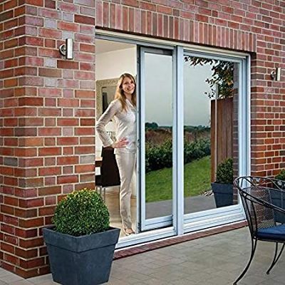 ফ্রিজড গ্লাস অ্যালুমিনিয়াম স্লাইডিং ডোর ধুলো প্রতিরোধী এবং anodized সমাপ্তি