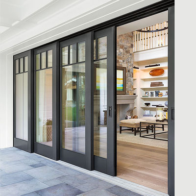 ভারী দায়িত্ব প্রোফাইলের সাথে কাস্টমাইজড আইসোলেটেড টেম্পারেড অ্যালুমিনিয়াম গ্লাস দরজা