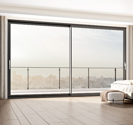 কাস্টমাইজড মাত্রা অ্যালুমিনিয়াম স্লাইডিং দরজা বিচ্ছিন্ন গ্লাস ডাবল গ্লাস স্লাইডিং দরজা