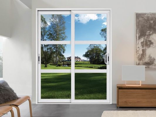 আইসোলেটেড সিকিউরিটি গ্লাস অ্যালুমিনিয়াম প্রোফাইল স্লাইডিং দরজা তাপ বিরতি স্লাইডিং গ্লাস দরজা প্রতিস্থাপন