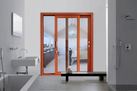 শক্তিশালী অ্যালুমিনিয়াম প্রোফাইল স্লাইডিং দরজা টেম্পারেড গ্লাস দিয়ে কাস্টমাইজযোগ্য