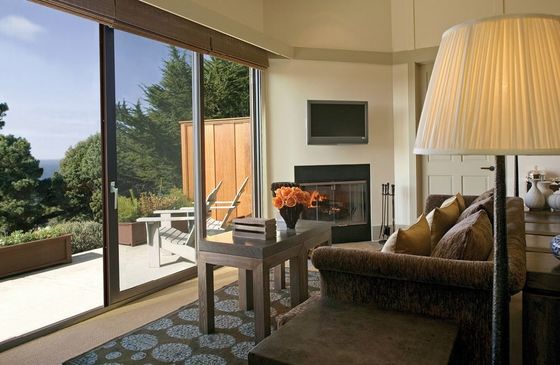 টেকসই পুরু অ্যালুমিনিয়াম স্লাইডিং গ্লাস দরজা অনুভূমিক খোলার শৈলী