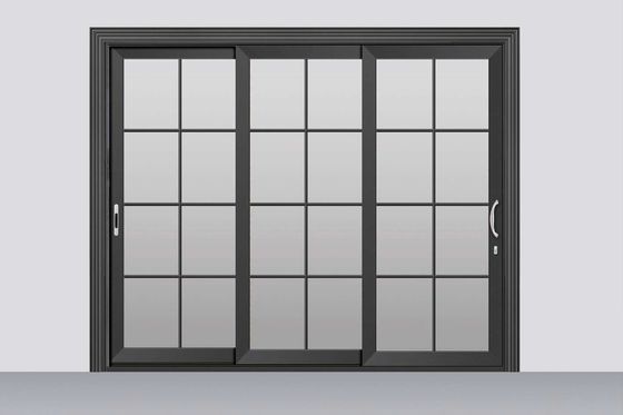 টাইফুন প্রতিরোধী 2 মিমি পুরু অ্যালুমিনিয়াম ঝুলন্ত প্যাটিও গ্লাস সহ দরজা