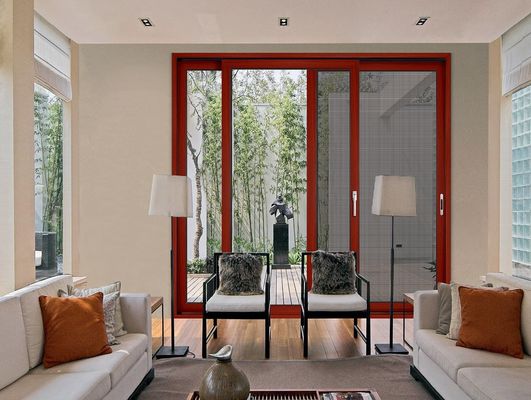 কাস্টমাইজড বড় স্লাইডিং গ্লাস প্যাটিও দরজা পাউডার লেপা অ্যালুমিনিয়াম ফ্রেম