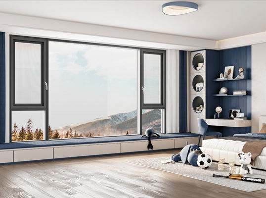 অ্যালুমিনিয়াম কাস্টিং খোলা উইন্ডো সঙ্গে হরমড বিচ্ছিন্ন গ্লাস এবং হরমড স্তরিত গ্লাস