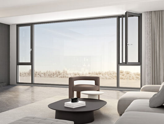 সুরক্ষিত অ্যালুমিনিয়াম ক্যাসমেন্ট উইন্ডো টেম্পারেড আইসোলেটেড গ্লাস এবং মাল্টি-পয়েন্ট লকিং সহ