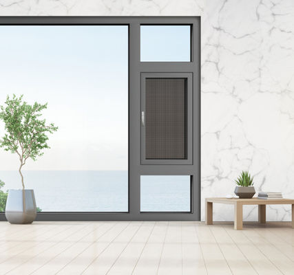 অ্যালুমিনিয়াম আউটওয়েং উইন্ডোজ সহজ পরিষ্কার এবং তাপ প্রতিরোধী