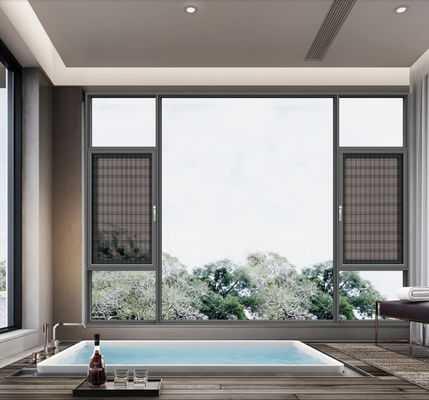 SZG স্পেস সেভিং অ্যালুমিনিয়াম সর্বাধিক বায়ু সঞ্চালনের জন্য বাইরে খোলা উইন্ডোজ