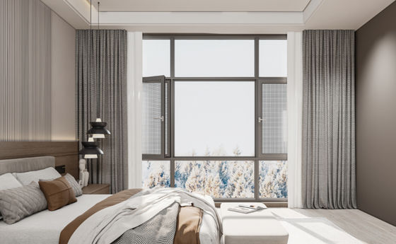 SZG স্পেস সেভিং অ্যালুমিনিয়াম সর্বাধিক বায়ু সঞ্চালনের জন্য বাইরে খোলা উইন্ডোজ