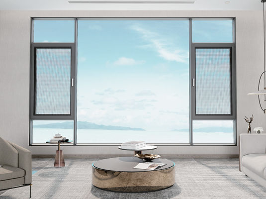 সহজ রক্ষণাবেক্ষণ অ্যালুমিনিয়াম সুইং উইন্ডো ক্ষয় প্রতিরোধী সুইং গ্লাস উইন্ডো