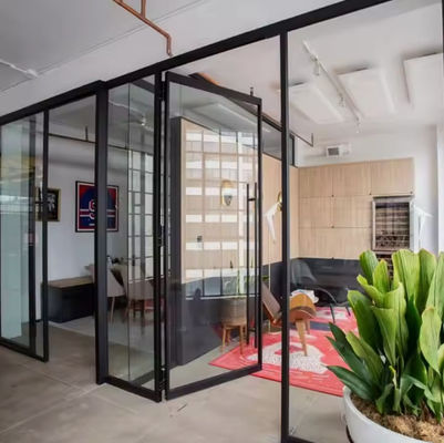 প্রবেশদ্বার অ্যালুমিনিয়াম সুইং ডোর ক্ষয় প্রতিরোধী অ্যালুমিনিয়াম গ্লাস hinged দরজা