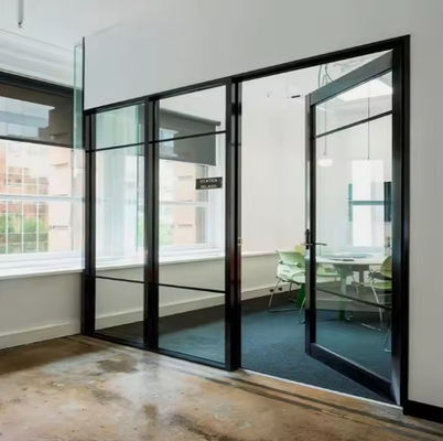দেয়াল বিভাজক অভ্যন্তর অ্যালুমিনিয়াম সুইং দরজা কাস্টমাইজড ফরাসি Casement