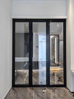 শক্তি দক্ষতা অ্যালুমিনিয়াম ভাঁজ দরজা পুরু প্রোফাইল গ্লাস ভাঁজ দরজা