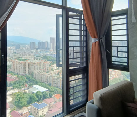 আধুনিক অ্যালুমিনিয়াম সুইং উইন্ডো আইসোলেটেড গ্লাস সুইং ওপেন উইন্ডো