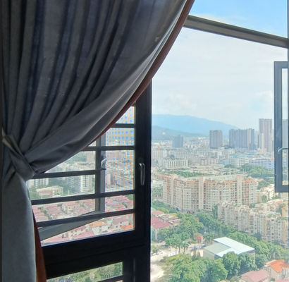 আধুনিক অ্যালুমিনিয়াম সুইং উইন্ডো আইসোলেটেড গ্লাস সুইং ওপেন উইন্ডো