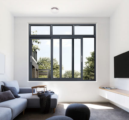 টেম্পারেড লেমিনেটেড অ্যালুমিনিয়াম স্লাইডিং উইন্ডো নিরাপত্তা অ্যালুমিনিয়াম গ্লাস স্লাইডিং উইন্ডো