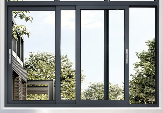 টেম্পারেড লেমিনেটেড অ্যালুমিনিয়াম স্লাইডিং উইন্ডো নিরাপত্তা অ্যালুমিনিয়াম গ্লাস স্লাইডিং উইন্ডো