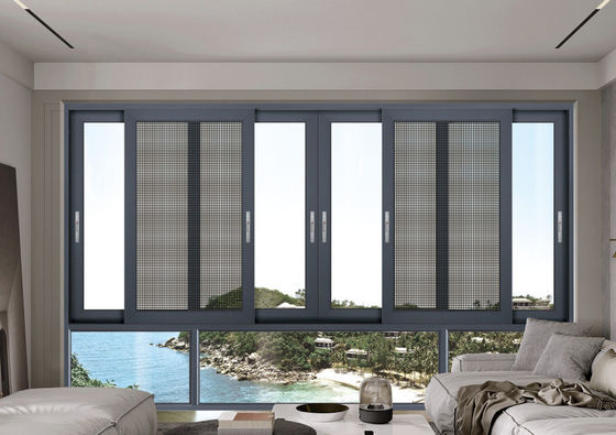 কাস্টমাইজযোগ্য অ্যালুমিনিয়াম স্লাইডিং উইন্ডো প্রতিস্থাপন টেম্পারেড ল্যামিনেটেড