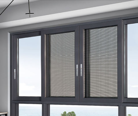 মাল্টি পয়েন্ট লকিং অ্যালুমিনিয়াম স্লাইডিং Sash উইন্ডোজ পোকামাকড় সুরক্ষা এবং বিচ্ছিন্ন গ্লাস সঙ্গে