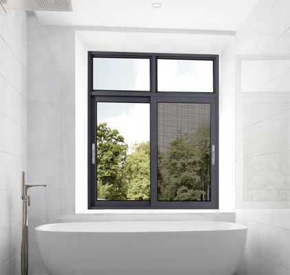 পাউডার লেপা অ্যালুমিনিয়াম স্লাইডিং উইন্ডো পোকামাকড় সুরক্ষা ডাবল গ্লাস স্লাইডিং উইন্ডো