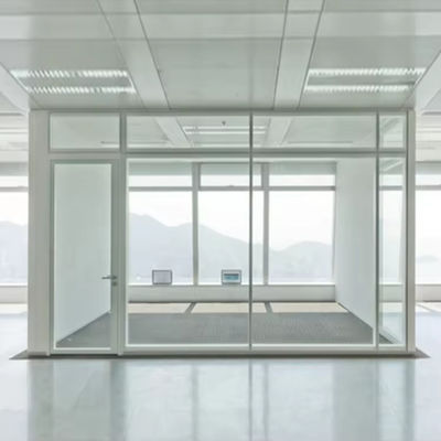 পাউডার লেপযুক্ত অ্যালুমিনিয়াম ফ্রেম সহ আধুনিক সাউন্ডপ্রুফ গ্লাস পার্টিশন