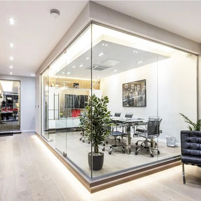 বাণিজ্যিক অফিস গ্লাস পার্টিশন দেয়াল উচ্চ নিরাপত্তা সহজ রক্ষণাবেক্ষণ