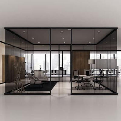 অ্যালুমিনিয়াম ফ্রেম সহ ঘরোয়া ব্যবহারের জন্য রঙিন গ্লাস অভ্যন্তর গ্লাস পার্টিশন