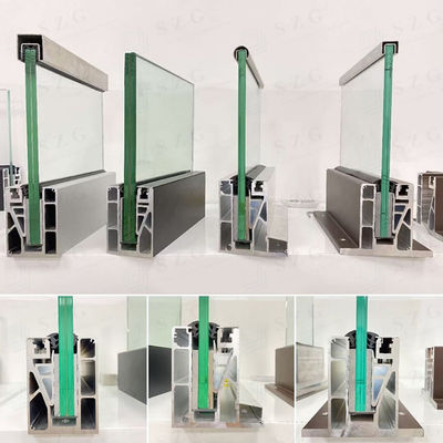 কাস্টমাইজযোগ্য 12 মিমি অ্যালুমিনিয়াম ইউ চ্যানেল গ্লাস রেলিং 304 এসএস হ্যান্ড্রেল ফ্রেমহীন গ্লাস ব্যালুস্ট্রেড