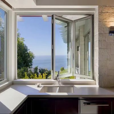 তাপমাত্রা নিয়ন্ত্রণ শব্দ নিরোধক কাস্টমাইজযোগ্য গ্লাস বেধ সঙ্গে উইন্ডোজ অ্যালুমিনিয়াম-স্টেইনলেস স্টীল-গ্লাস