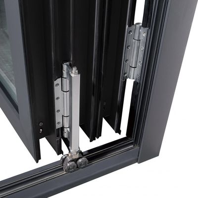 কনভেনশন সেন্টারগুলির জন্য গোল্ড ওক-এ টেম্পারেড গ্লাস অ্যালুমিনিয়াম ভাঁজ উইন্ডো