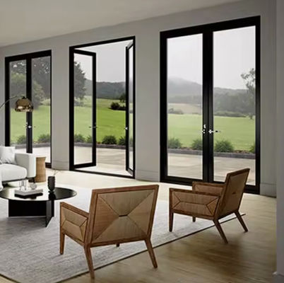 কাস্টমাইজযোগ্য হার্ডওয়্যার আনুষাঙ্গিক সঙ্গে বাণিজ্যিক এবং আবাসিক সেটিংসের জন্য উচ্চ মানের অ্যালুমিনিয়াম খাদ 6063-T5 ফ্রেম সুইং দরজা