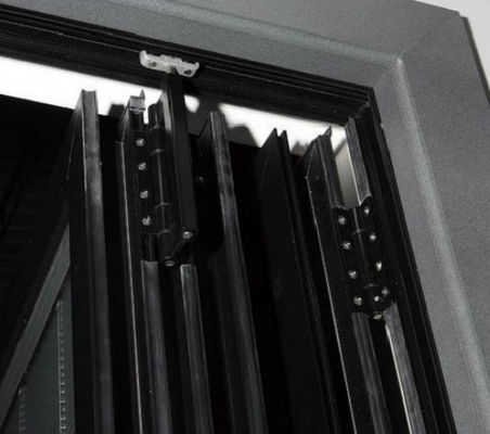 বাণিজ্যিক ভবনের জন্য ইনসুলেটেড গ্লাস অ্যালুমিনিয়াম বাইফোল্ড বাইরের দরজা শক্তি নকশা