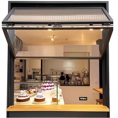 অ্যালুমিনিয়াম ফোল্ড আপ উইন্ডোজ সাউন্ড আইসোলেশন সহ ডাবল গ্লাস এবং সলিড টেম্পারেড গ্লাস