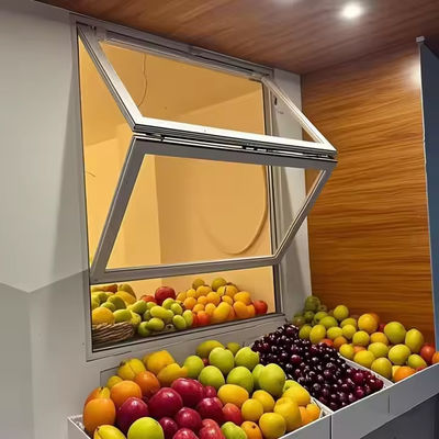 অ্যালুমিনিয়াম ফোল্ড আপ উইন্ডোজ সাউন্ড আইসোলেশন সহ ডাবল গ্লাস এবং সলিড টেম্পারেড গ্লাস