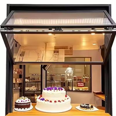 অ্যালুমিনিয়াম ফোল্ড আপ উইন্ডোজ সাউন্ড আইসোলেশন সহ ডাবল গ্লাস এবং সলিড টেম্পারেড গ্লাস