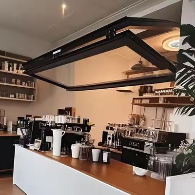 অ্যালুমিনিয়াম ফোল্ড আপ উইন্ডোজ সাউন্ড আইসোলেশন সহ ডাবল গ্লাস এবং সলিড টেম্পারেড গ্লাস