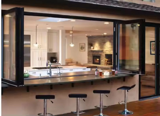 তাপ নিরোধক ফোল্ডেবল অ্যালুমিনিয়াম উইন্ডো শব্দরোধী এবং ভাল শব্দ নিরোধক জন্য