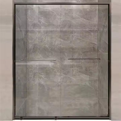 ফ্রেমহীন নকশা সহজ ইনস্টলেশন 8 মিমি ডাবল গ্লাস স্লাইডিং শাওয়ার দরজা