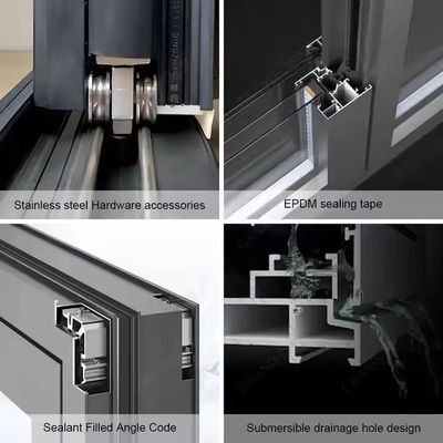 ভারী দায়িত্ব হোয়াইট ফ্রেম অ্যালুমিনিয়াম গ্লাস দ্বি-ফোল্ডিং প্যাটিও স্লাইডিং দরজা